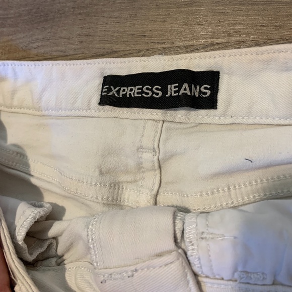 ripped white jean shorts - Picture 2 of 5